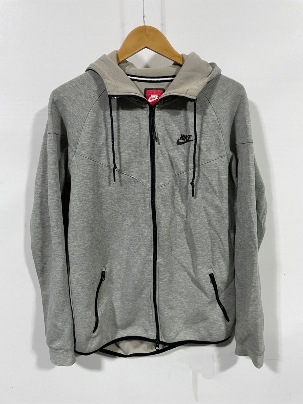 Nike tech fleece Light Gray Full-Zip Performance Hooded Jacket